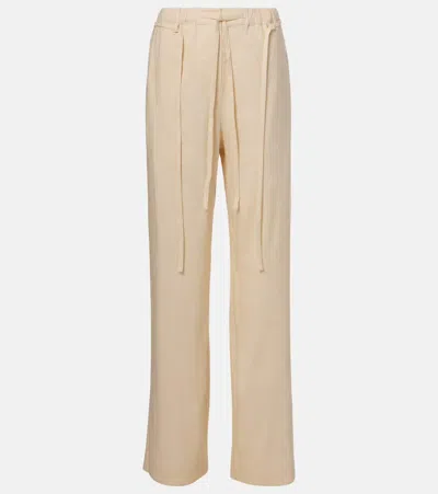 PROENZA SCHOULER WHITE LABEL MAGNUS LINEN-BLEND STRAIGHT PANTS