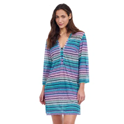 PROFILE BY GOTTEX HARMONY V NECK MESH DRESS