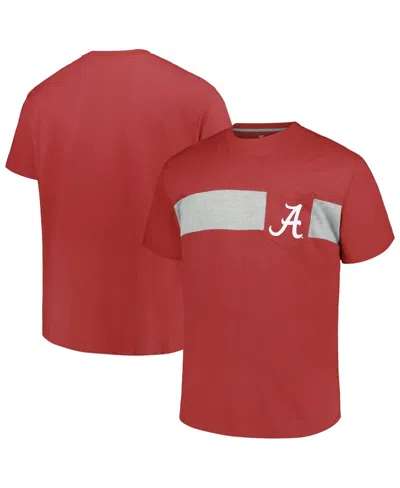 PROFILE MEN'S CRIMSON ALABAMA CRIMSON TIDE BIG TALL COLOR STRIPE T-SHIRT