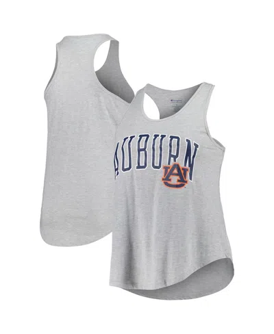 PROFILE WOMEN'S HEATHER GRAY AUBURN TIGERS ARCH LOGO RACERBACK SCOOP NECK TANK TOP