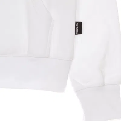 PROPAGANDA MEN'S HOODIE LOGO FIRE HOODIE WHITE