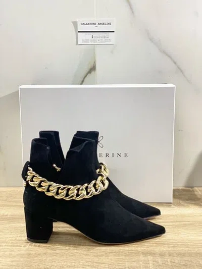 PROSPERINE PROSPERINE STIEFEL FRAU 7932 VELOURSLEDER SCHWARZ HANDAMDE IN ITALIEN 37