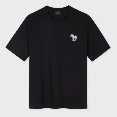 PS BY PAUL SMITH BLACK '3D ZEBRA' PRINT T-SHIRT