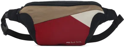 PS BY PAUL SMITH BLACK COLORBLOCK BELT BAG