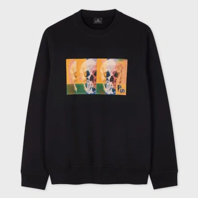 PS BY PAUL SMITH BLACK 'SKULL SQUARE' SWEATSHIRT