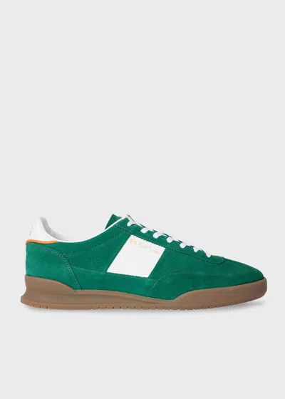 PS BY PAUL SMITH GREEN SUEDE 'DOVER' TRAINERS