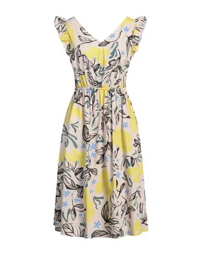 PS BY PAUL SMITH PS PAUL SMITH WOMAN MIDI DRESS CREAM SIZE 6 ORGANIC COTTON