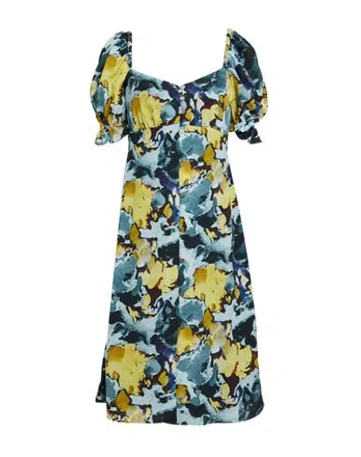 PS BY PAUL SMITH PS PAUL SMITH WOMAN MIDI DRESS SLATE BLUE SIZE 10 POLYESTER