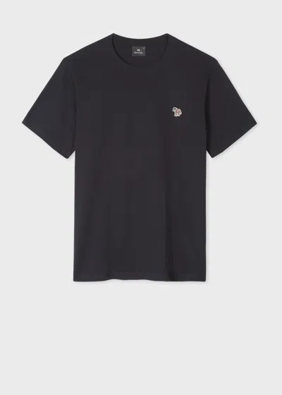 PS BY PAUL SMITH SLIM-FIT DARK NAVY ZEBRA LOGO T-SHIRT BLUE