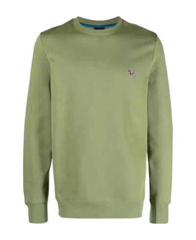 PS BY PAUL SMITH ZEBRA LOGO-PATCH ORGANIC-COTTON SWEATSHIRT