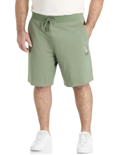 PSYCHO BUNNY PSYCHO BUNNY BIG & TALL BAXTER EMBROIDERED FRENCH TERRY SHORTS