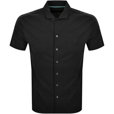 PSYCHO BUNNY PSYCHO BUNNY BRYAN CAMP COLLAR SHIRT BLACK