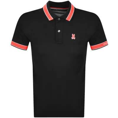 PSYCHO BUNNY PSYCHO BUNNY FORREST SPORT POLO T SHIRT BLACK