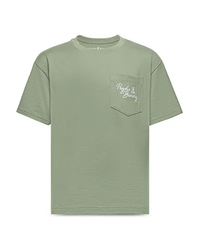 PSYCHO BUNNY UNISEX DESERT HEAVYWEIGHT RELAXED FIT POCKET TEE - LITTLE KID, BIG KID