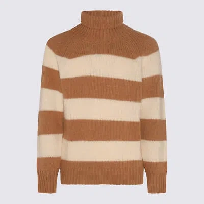PT TORINO PT TORINO BEIGE AND WHITE WOOL KNITWEAR