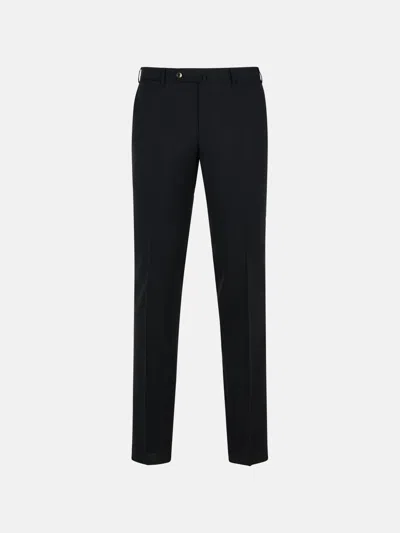 PT TORINO BLACK VIRGIN WOOL TROUSERS