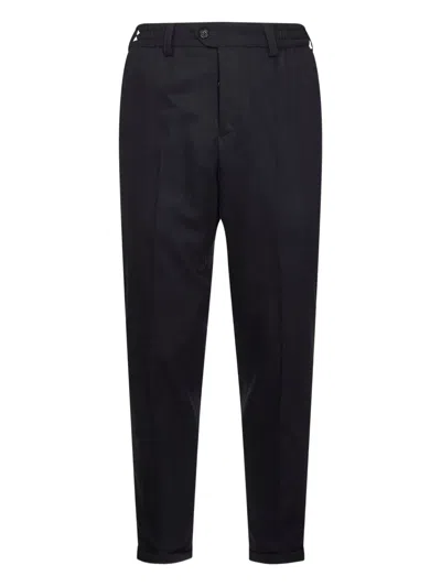 PT TORINO ELASTICATED-WAISTBAND TROUSERS