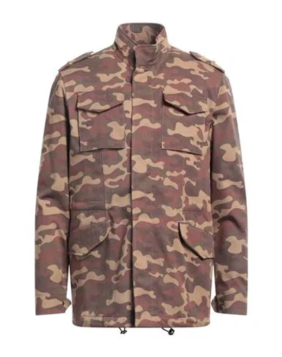 PT TORINO PT TORINO MAN OVERCOAT & TRENCH COAT CAMEL SIZE 42 POLYESTER, COTTON