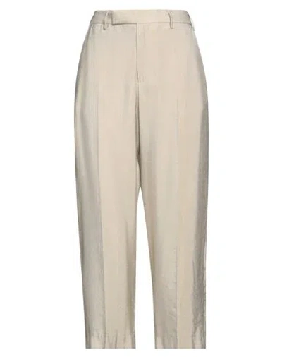 PT TORINO PT TORINO WOMAN PANTS BEIGE SIZE 6 VISCOSE, LINEN
