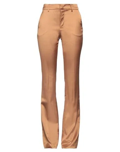 PT TORINO PT TORINO WOMAN PANTS CAMEL SIZE 6 VISCOSE, ELASTANE