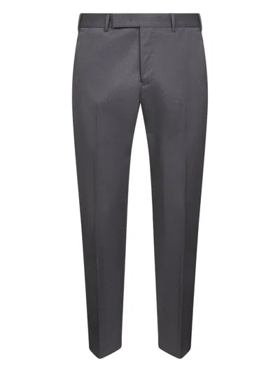 PT TORINO WOOL PRESSED-CREASE TROUSERS