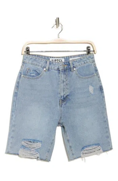PTCL PTCL DISTRESSED DENIM BERMUDA SHORTS