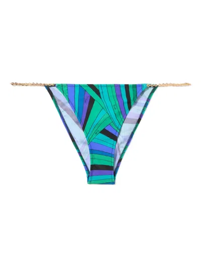 PUCCI IRIDE-PRINT TRIANGLE BIKINI BOTTOM