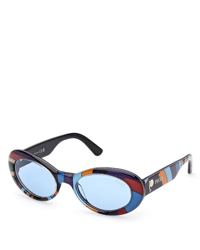 PUCCI OVAL SUNGLASSES, 53MM