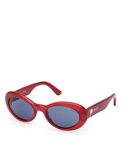 PUCCI OVAL SUNGLASSES, 53MM