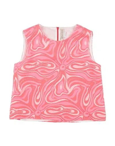PUCCI PUCCI TODDLER GIRL TOP CORAL SIZE 6 POLYESTER, ACETATE, ACRYLIC