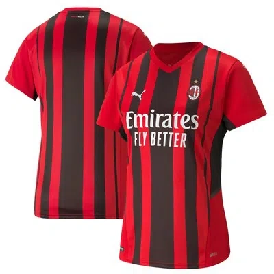 PUMA AC MILAN FOOTBALL HOME SHIRT TOP T-SHIRT SHORT SLEEVE 2021-22 PUMA WOMENS