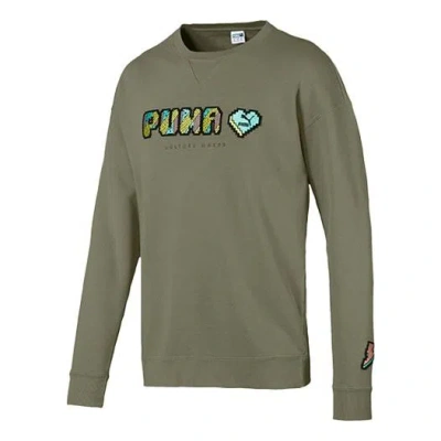 PUMA PUMA Alphabet Round Neck Pullover Green