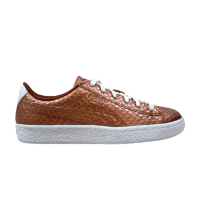PUMA PUMA BASKET METALLIC EMBOSS JR 'COPPER ROSE'