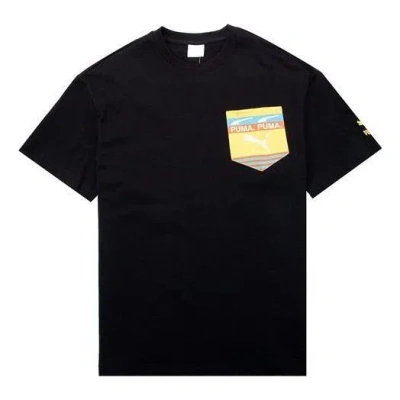 PUMA PUMA Boxy Pocket Logo Tee 'Black'