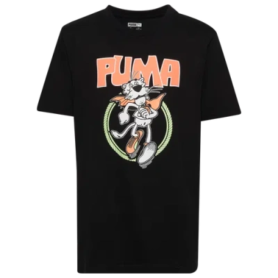 PUMA BOYS PUMA PUMA GITD CAPE GATO GRAPHIC T-SHIRT