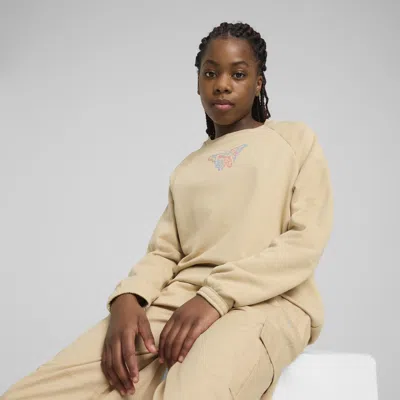 PUMA BUTTERFLY VIBE BIG KIDS' CREW TOP