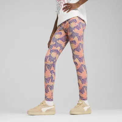 PUMA BUTTERFLY VIBE BIG KIDS' HIGH WAIST LEGGINGS