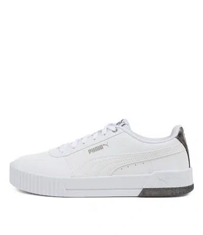 PUMA PUMA CARINA RAW METALLICS WHT WOMENS SHOES CASUAL SNEAKERS CASUAL