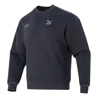 PUMA PUMA Casual Logo Printed Sweater 'Navy'
