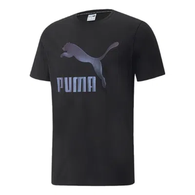 PUMA PUMA Classics Logo Metallic Tee 'Black'