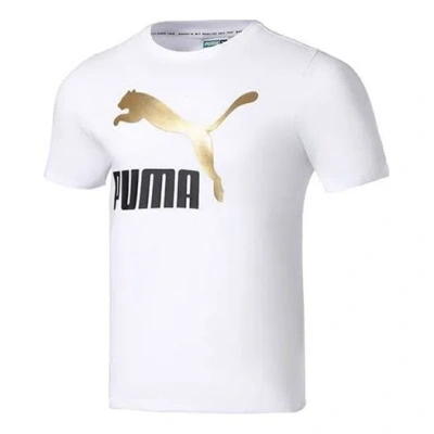 PUMA PUMA Classics Logo Metallic Tee 'White'
