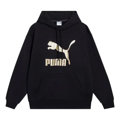 PUMA PUMA Classics Metallic Regular Fit Hoodie 'Black'