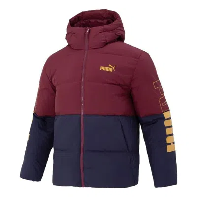 PUMA PUMA Colorblock Puffer Jacket 'Red'