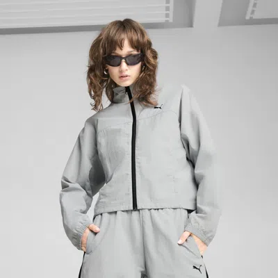 PUMA DARE TO WOMEN'S OVERSIZED FULL-ZIP WOVEN JACKET