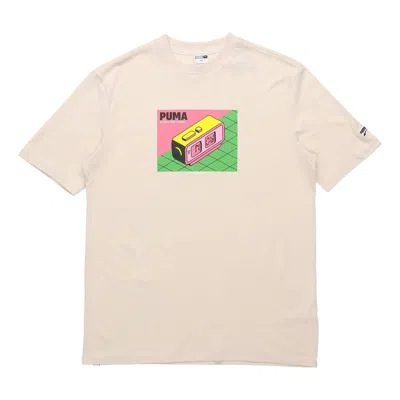 PUMA PUMA Downtown Graphic Tee 'Beige Pink Green'