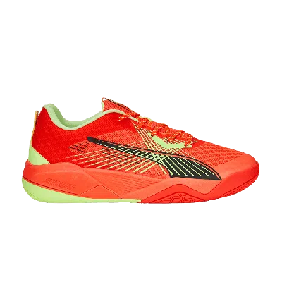 PUMA ELIMINATE POWER NITRO 2 RACQUET 'RED BLAST FAST YELLOW'