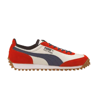 PUMA FAST RIDER SOURCE 'WHITE HIGH RISK RED'