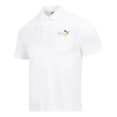 PUMA PUMA Graphic Logo Polo Shirt 'White'