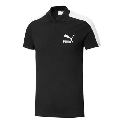 PUMA PUMA Iconic T7 Polo Shirt 'Black White'