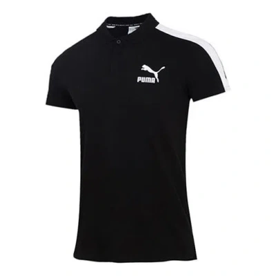 PUMA PUMA Iconic T7 Polo Shirt 'Black White'